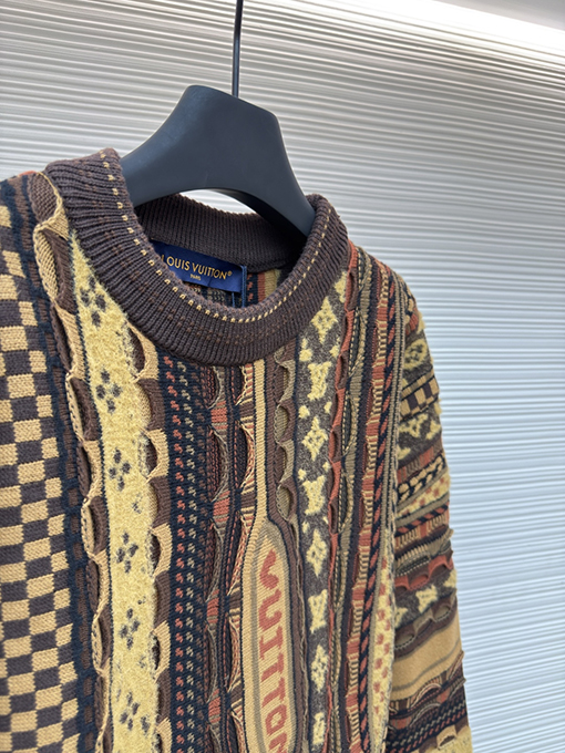 ルイヴィトン Nigo 花柄ジャカードパーフォレーションクルーネックセーター