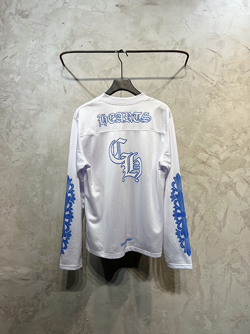 クロムハーツ 新しい配色の新しい白いメッシュベースボールジャケット