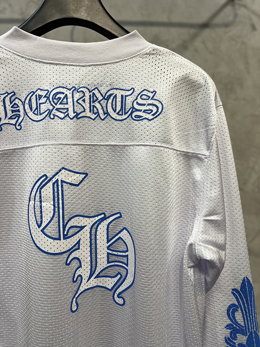 クロムハーツ 新しい配色の新しい白いメッシュベースボールジャケット