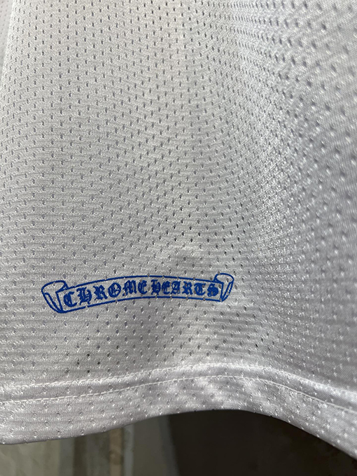 クロムハーツ 新しい配色の新しい白いメッシュベースボールジャケット