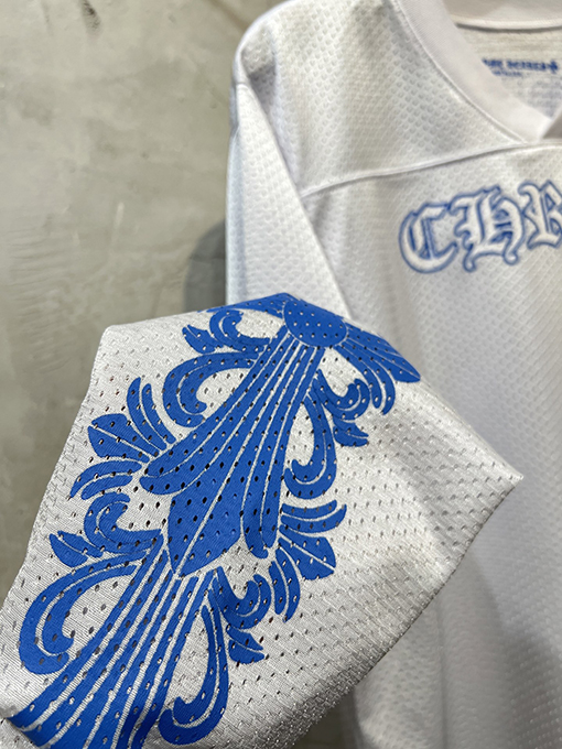 クロムハーツ 新しい配色の新しい白いメッシュベースボールジャケット