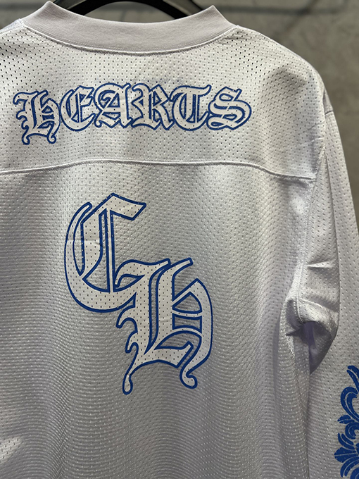 クロムハーツ 新しい配色の新しい白いメッシュベースボールジャケット