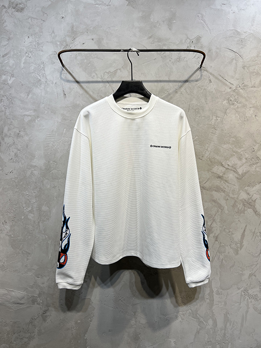 クロムハーツ Sinister 新しいクルーネックワッフルスウェットシャツ