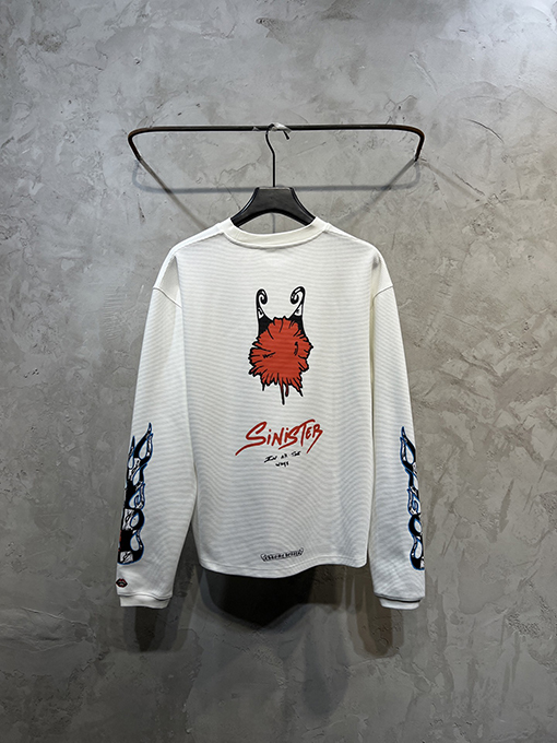 クロムハーツ Sinister 新しいクルーネックワッフルスウェットシャツ