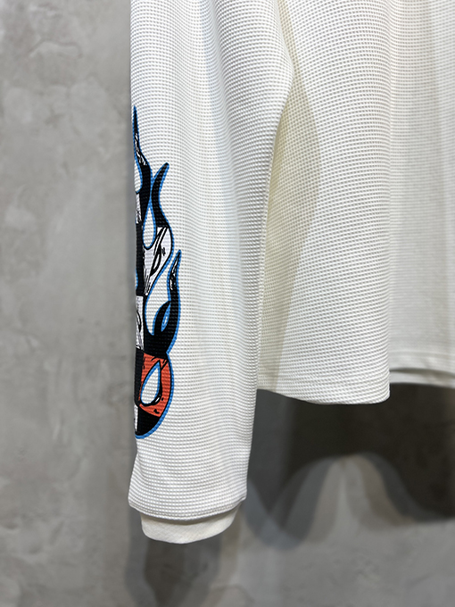 クロムハーツ Sinister 新しいクルーネックワッフルスウェットシャツ