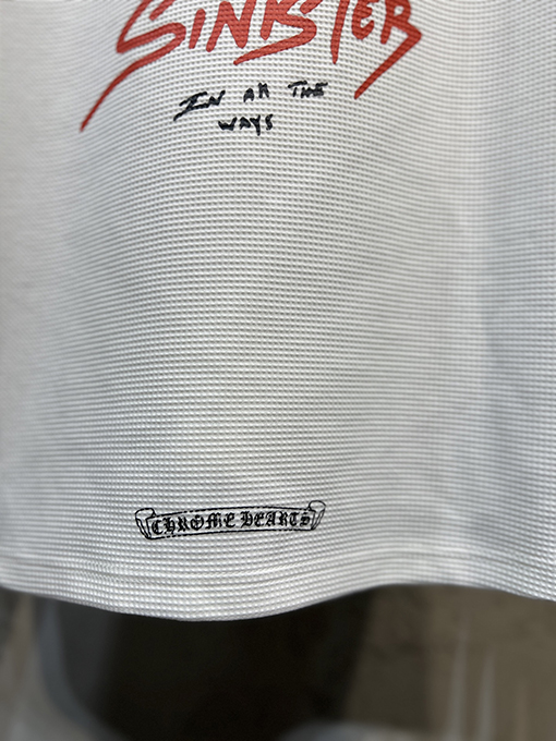 クロムハーツ Sinister 新しいクルーネックワッフルスウェットシャツ