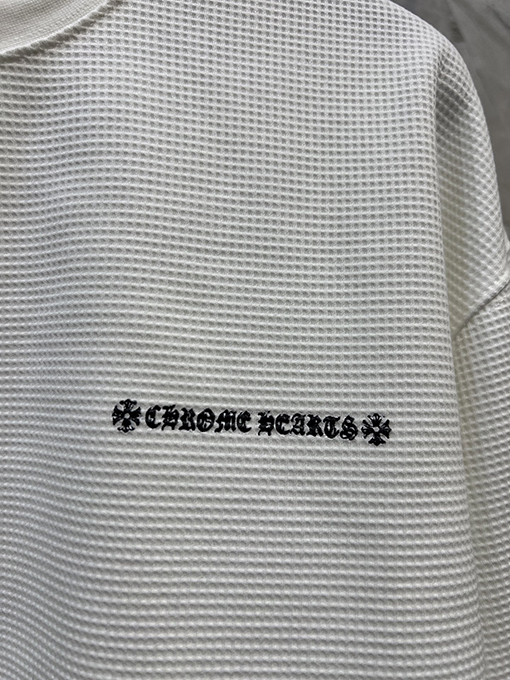 クロムハーツ Sinister 新しいクルーネックワッフルスウェットシャツ