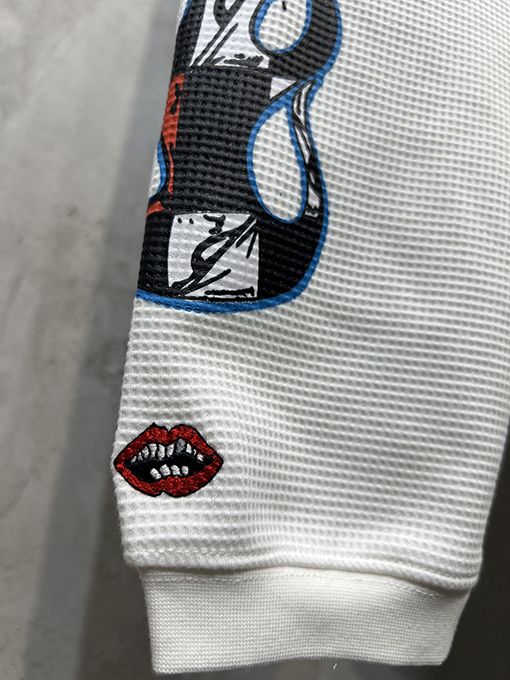 クロムハーツ Sinister 新しいクルーネックワッフルスウェットシャツ