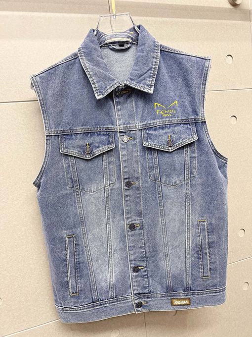 フェンディ FENDI 新品メンズデニムベストジャケット