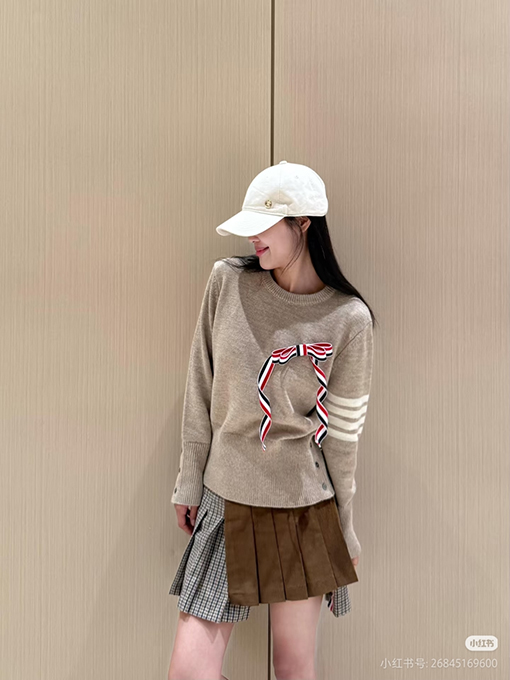 トムブラウン レディース蝶ネクタイニットセーター