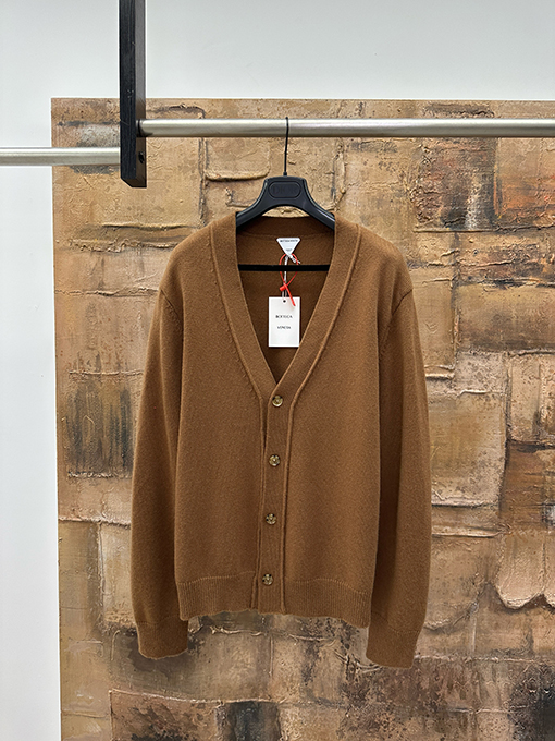 ボッテガヴェネタ パッチワークカシミア混ニットカーディガン