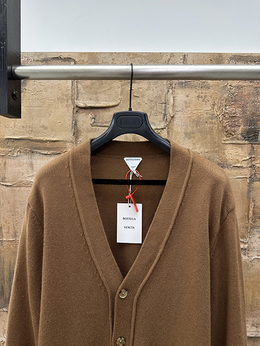ボッテガヴェネタ パッチワークカシミア混ニットカーディガン