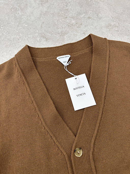 ボッテガヴェネタ パッチワークカシミア混ニットカーディガン