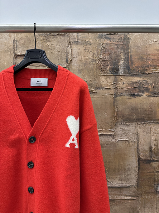 アミ アルパカVネックカーディガン