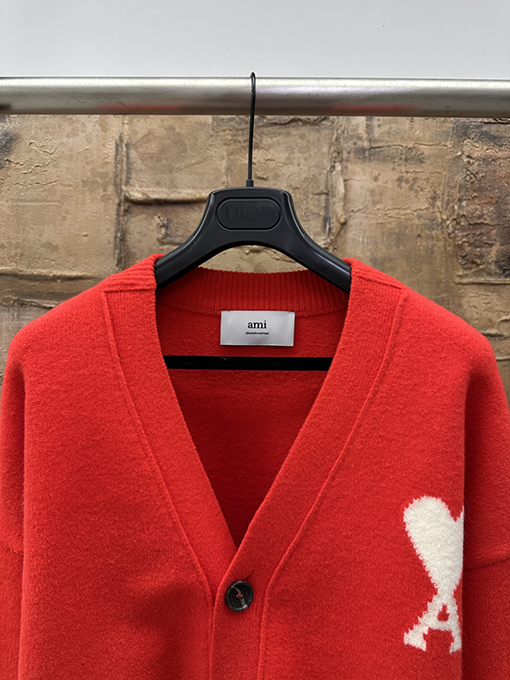 アミ アルパカVネックカーディガン