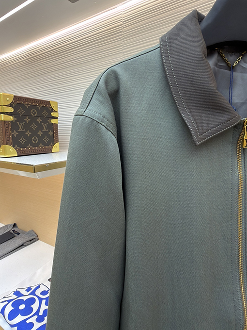 ルイヴィトン チェック柄ポケットジップアップジャケット