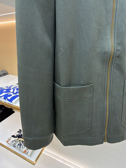 ルイヴィトン チェック柄ポケットジップアップジャケット