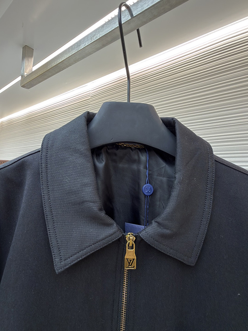 ルイヴィトン チェック柄ポケットジップアップジャケット