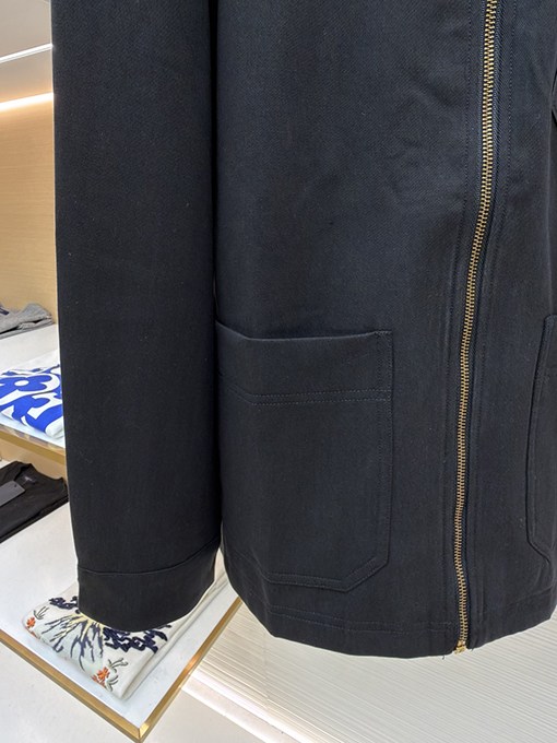 ルイヴィトン チェック柄ポケットジップアップジャケット