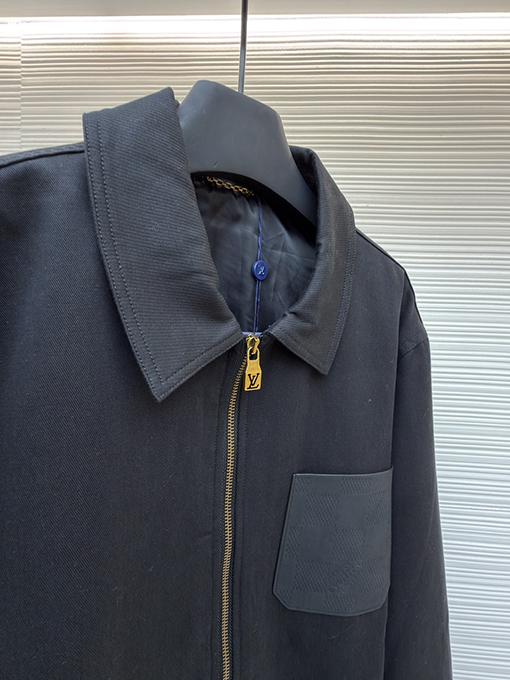 ルイヴィトン チェック柄ポケットジップアップジャケット