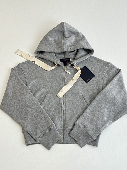 ルイヴィトン レディーススキーシリーズ ラインストーン フード付き ジップアップ ショートジャケット