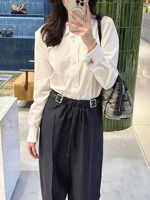 ロエベコピー LOEWE 黒のベルト付きズボン