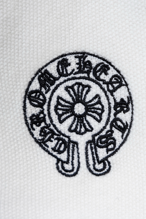 クロムハーツ サンスクリット語の馬蹄十字架の刺繍入りラグランスリーブカーディガンセーター