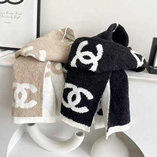 シャネルスーパーコピー 両面ニットマフラー