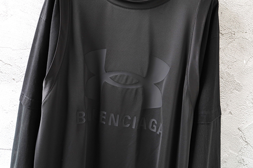 バレンシアガ Balenciaga に重ねできる3Dカットのフェイクスリーピースベスト長袖シャツ