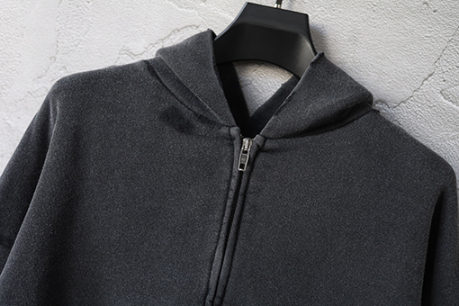 バレンシアガ ウィートイヤーダブルオリーブブランチ刺繍ダメージウォッシュコットンジッパー フード付きスウェットシャツ