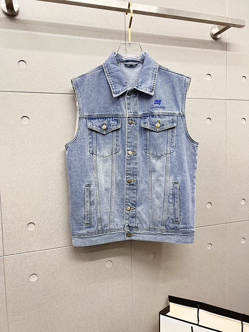 バレンシアガ BALENCIAGA メンズ高級デニムベストジャケット