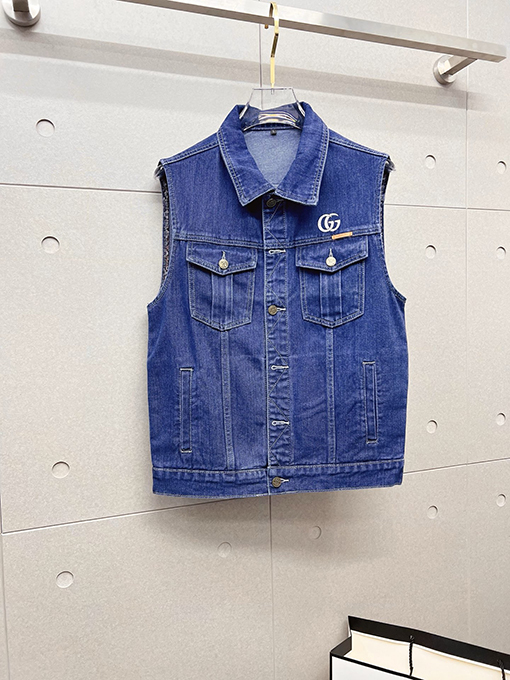 グッチ GUCCI 新作メンズ高級デニムベストジャケット