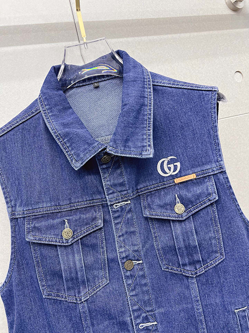 グッチ GUCCI 新作メンズ高級デニムベストジャケット