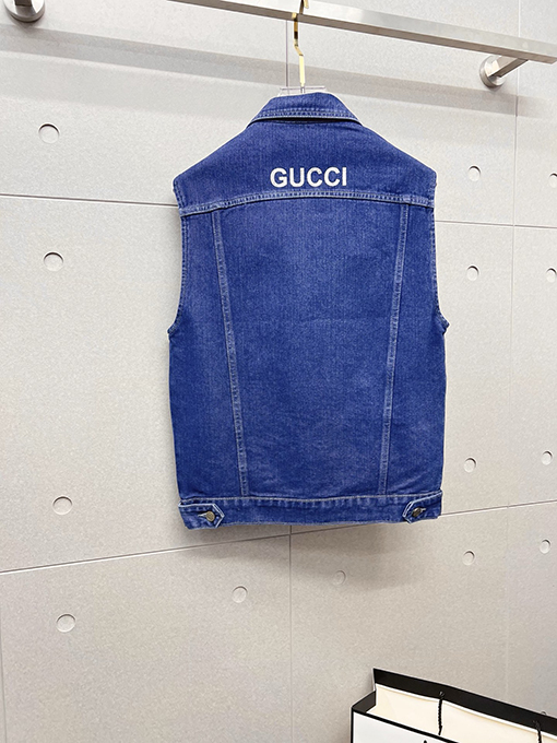 グッチ GUCCI 新作メンズ高級デニムベストジャケット