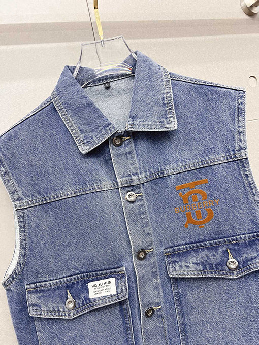 バーバリーコピー Burberry 高級デニムベストジャケット