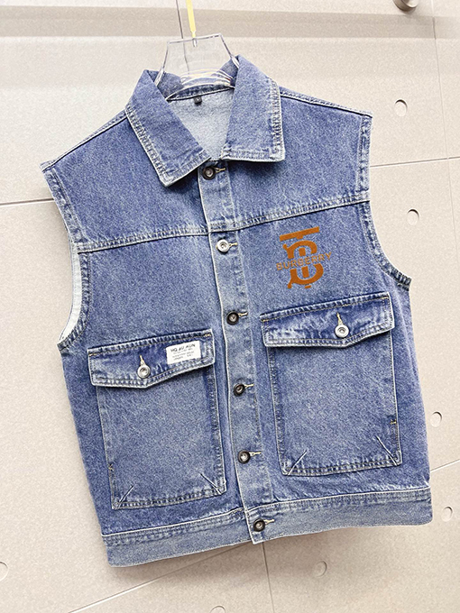 バーバリーコピー Burberry 高級デニムベストジャケット