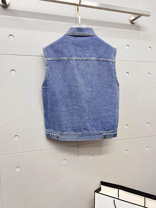 バーバリーコピー Burberry 高級デニムベストジャケット