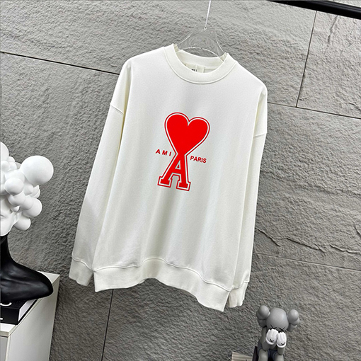 アミ クラシックハートフロックスウェットシャツ