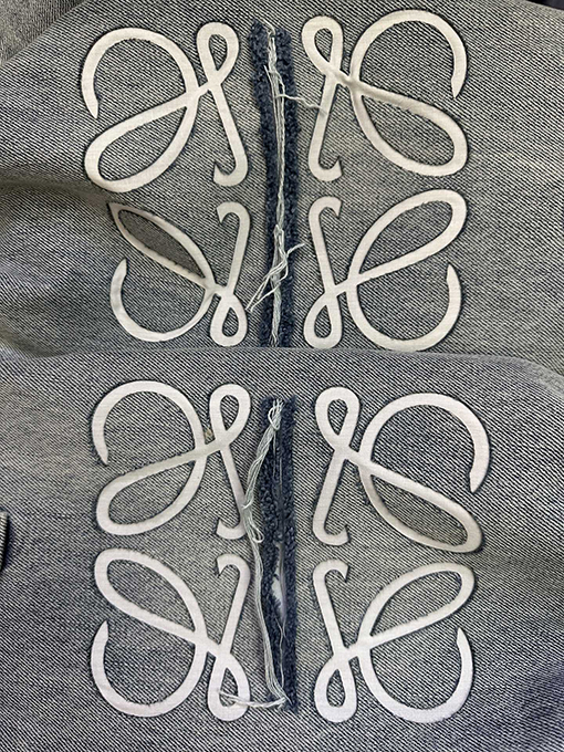 ロエベ レーザー刻印ロゴデニムジャケット