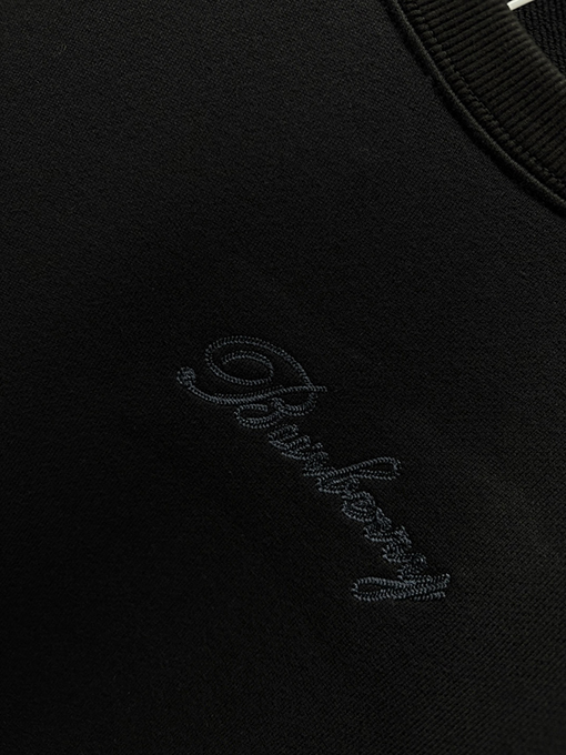 バーバリー チェック柄の筆記ロゴをあしらったクルーネックスウェットシャツ