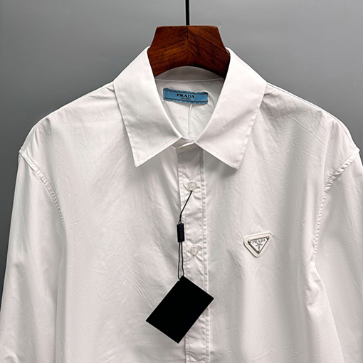 プラダ PRADA 刺繍入り長袖シャツ