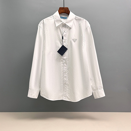 プラダ PRADA 刺繍入り長袖シャツ