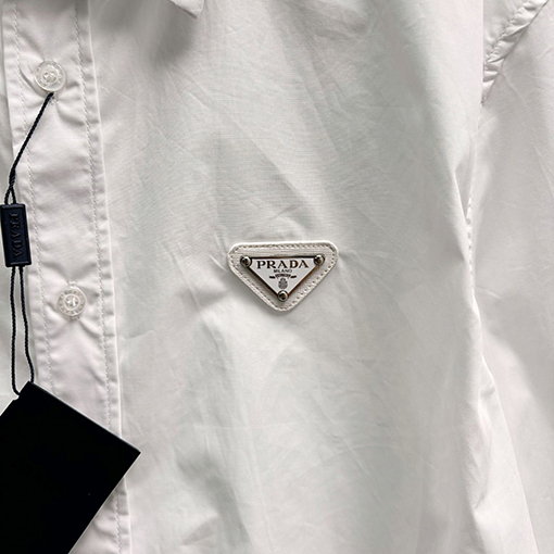 プラダ PRADA 刺繍入り長袖シャツ