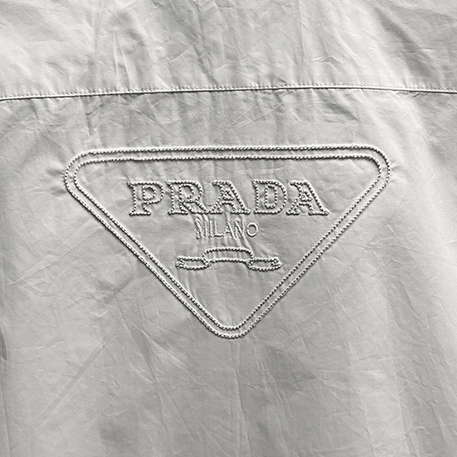プラダ PRADA 刺繍入り長袖シャツ
