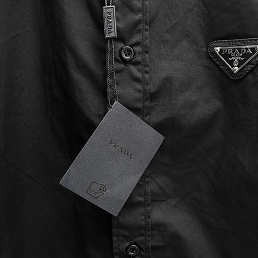 プラダ PRADA 刺繍入り長袖シャツ