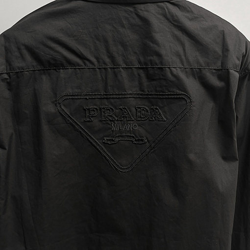 プラダ PRADA 刺繍入り長袖シャツ