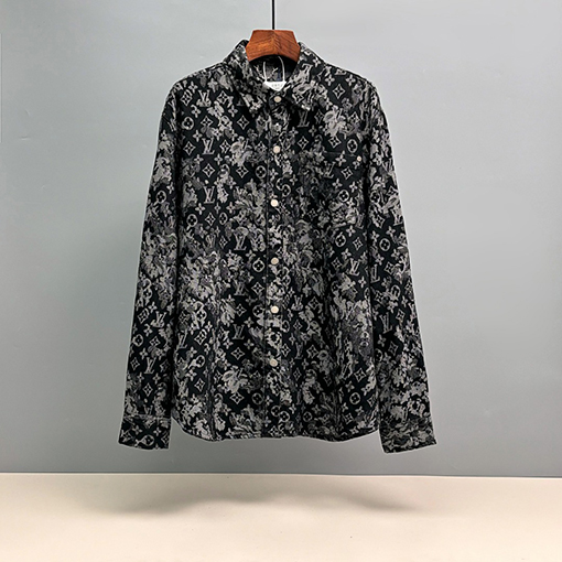 ルイヴィトン ジャカードデニム長袖シャツ