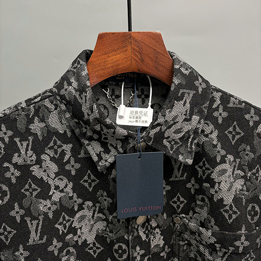 ルイヴィトン ジャカードデニム長袖シャツ