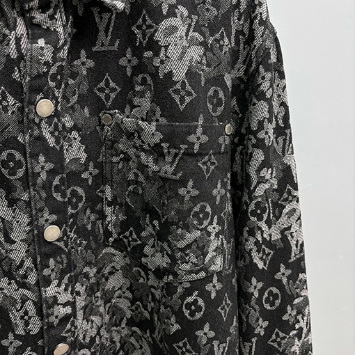 ルイヴィトン ジャカードデニム長袖シャツ