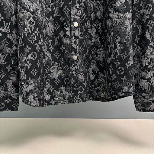 ルイヴィトン ジャカードデニム長袖シャツ